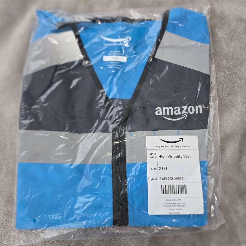 Amazon Luly Yang Safety Driver Vest XS Reflective Uniform Blue Vest